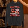 Read Your Heart Out Valentine Reading Book Girl Kid Teacher Unisex Hoodie