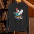 Reading Chicken Bookworm Cute Chicken With Glasses Books Unisex Hoodie Reading Chicken Bookworm Cute Chicken With Glasses Books Unisex Hoodie