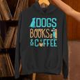 Reading Dogs And Coffee Book Nerd Dog Lover Coffeeholic Unisex Hoodie