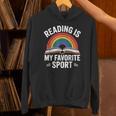 Reading Is My Favorite Sport Book Lover Saying Rainbow Unisex Hoodie