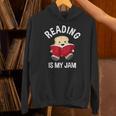 Reading Is My Jam Pun Book Lover & Reading Unisex Hoodie