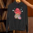 Reading Octopus Tea Coffee And Books Lover Unisex Hoodie