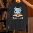 Readsalotl Axolotl Reading Cute Book Lover Bookworm Unisex Hoodie
