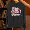Readsolotl Axolotl Reading Fish Books Lizard Unisex Hoodie