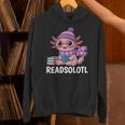 Readsolotl Cute Pink Kawaii Axolotl Reading Book Lover Unisex Hoodie Readsolotl Cute Pink Kawaii Axolotl Reading Book Lover Unisex Hoodie