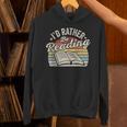 Retro Vintage I'd Rather Be Reading Book Lover Reader Unisex Hoodie Retro Vintage I'd Rather Be Reading Book Lover Reader Unisex Hoodie