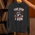 You Run I Gun Baseball Catcher Softball Player Unisex Hoodie