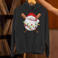 Santa Sports For Men Boys Christmas Baseball Player Unisex Hoodie