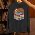 Sloth Napping On Book Stack Unisex Hoodie