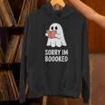 Sorry Im Boooked Reading Ghost Book Meme Unisex Hoodie