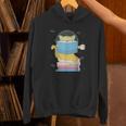 Space Cat Reading Book And Tea Space Cat For Men Women Kids Unisex Hoodie Space Cat Reading Book And Tea Space Cat For Men Women Kids Unisex Hoodie