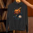 Spooky Halloween Scary Pumpkin Baseball Player Witchy Vibes Unisex Hoodie Spooky Halloween Scary Pumpkin Baseball Player Witchy Vibes Unisex Hoodie