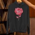 Sporty Rose Graphic With Baseball And Rugby Ball Petals Unisex Hoodie Sporty Rose Graphic With Baseball And Rugby Ball Petals Unisex Hoodie