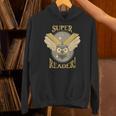 Super Reader Owl Bookmarks Reading Librarian Nocturnal Book Unisex Hoodie Super Reader Owl Bookmarks Reading Librarian Nocturnal Book Unisex Hoodie
