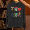 Teacher School Supplies Apple Books Pencil Globe Crayon Unisex Hoodie Teacher School Supplies Apple Books Pencil Globe Crayon Unisex Hoodie