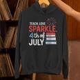 Teaching Love 4th Of July Teacher American Flag Books Party Unisex Hoodie Teaching Love 4th Of July Teacher American Flag Books Party Unisex Hoodie