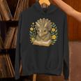 Triceratops Dinosaur Reading Book Flowers Floral Unisex Hoodie Triceratops Dinosaur Reading Book Flowers Floral Unisex Hoodie