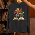 Tulips Flowers Book Floral Unisex Hoodie Tulips Flowers Book Floral Unisex Hoodie