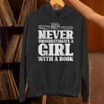 Never Underestimate a Girl With a Book Aesthetic Graphic Unisex Hoodie