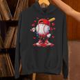 Valentine Baseball Heart Drip Sport Love Valentines Day Boys Unisex Hoodie