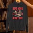 Valentine Book Read Your Heart Out Lover For Teens Kids Unisex Hoodie