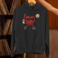 Valentines Day Baseball Red Heart Love Boys Kids Tee Unisex Hoodie