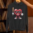 Valentines Day Heart Playing Baseball Boys Men Kids Girls Unisex Hoodie