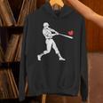 Valentines US Baseball Player Silhouette Heart Unisex Hoodie