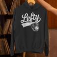 Vintage Baseball Tee Lefty Left Handed Baseball Player Unisex Hoodie