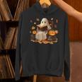 Vintage Ghost Reading Book Pumpkin Halloween Books Lover Unisex Hoodie Vintage Ghost Reading Book Pumpkin Halloween Books Lover Unisex Hoodie