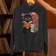 Vintage Japanese Cat Book Lovers Librarian Dad Teacher Unisex Hoodie