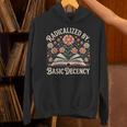 Vintage Radicalized By Basic Decency Flowers And Books Women Unisex Hoodie Vintage Radicalized By Basic Decency Flowers And Books Women Unisex Hoodie