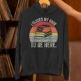 Vintage Retro I Closed My Book To Be Here Reader Unisex Hoodie