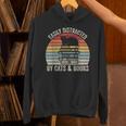 Vintage Retro Easily Distracted By Cats And Books Cat Unisex Hoodie Vintage Retro Easily Distracted By Cats And Books Cat Unisex Hoodie