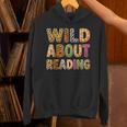 Wild About Reading Book Animal Book Lover Teacher Kids Unisex Hoodie