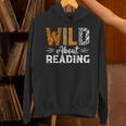 Wild About Reading Books Reader Lover Animals Leopard Zebra Unisex Hoodie