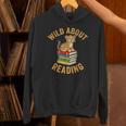 Wild About Reading Cute Leopard Teacher Kids Book Lover Unisex Hoodie