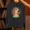 Wildlife Forest Animal Book Reading Bookworm Hedgehog Unisex Hoodie