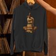 Woman Reading Book Stack Afro Girl Book Melanin Reader Unisex Hoodie