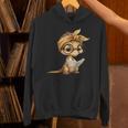 Women's Baby Lizard Small Book Reading Reptile Graphic Portrait Unisex Hoodie