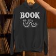 Women's Book Worm Visual Pun Vintage Reading Lover Unisex Hoodie