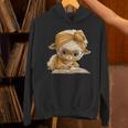 Women's Cute Lamb Reading Book Lover Animal Graphic Baby Sheep Open Unisex Hoodie Women's Cute Lamb Reading Book Lover Animal Graphic Baby Sheep Open Unisex Hoodie