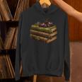 Women's Dark Academia Vintage Book Stack Gothic Moth Unisex Hoodie