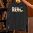 Women's Group Bunny Corgis Easter Reading Book Hunting Eggs Owner Unisex Hoodie