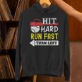 Women's Hit Hard Run Fast Turn Left Baseball Quote Fan Coach Unisex Hoodie Women's Hit Hard Run Fast Turn Left Baseball Quote Fan Coach Unisex Hoodie
