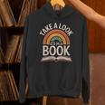 Women's Take A Look Its In A Book Retro Reading Bookworm Librarian Unisex Hoodie Women's Take A Look Its In A Book Retro Reading Bookworm Librarian Unisex Hoodie