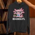 Women's Readsolotl Axolotl Book Lover Reading Women Girls Kids Unisex Hoodie