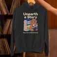 Women's Unearth A Story Reading Mammoth Prehistoric Book Librarian Unisex Hoodie