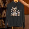 Women's Yorkie Dog Moms Iced Coffee And Books Yorkshire Terrier Unisex Hoodie