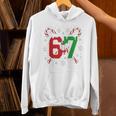67 Baseball Christmas Candy Cane Snowflake Holiday Sports Unisex Hoodie